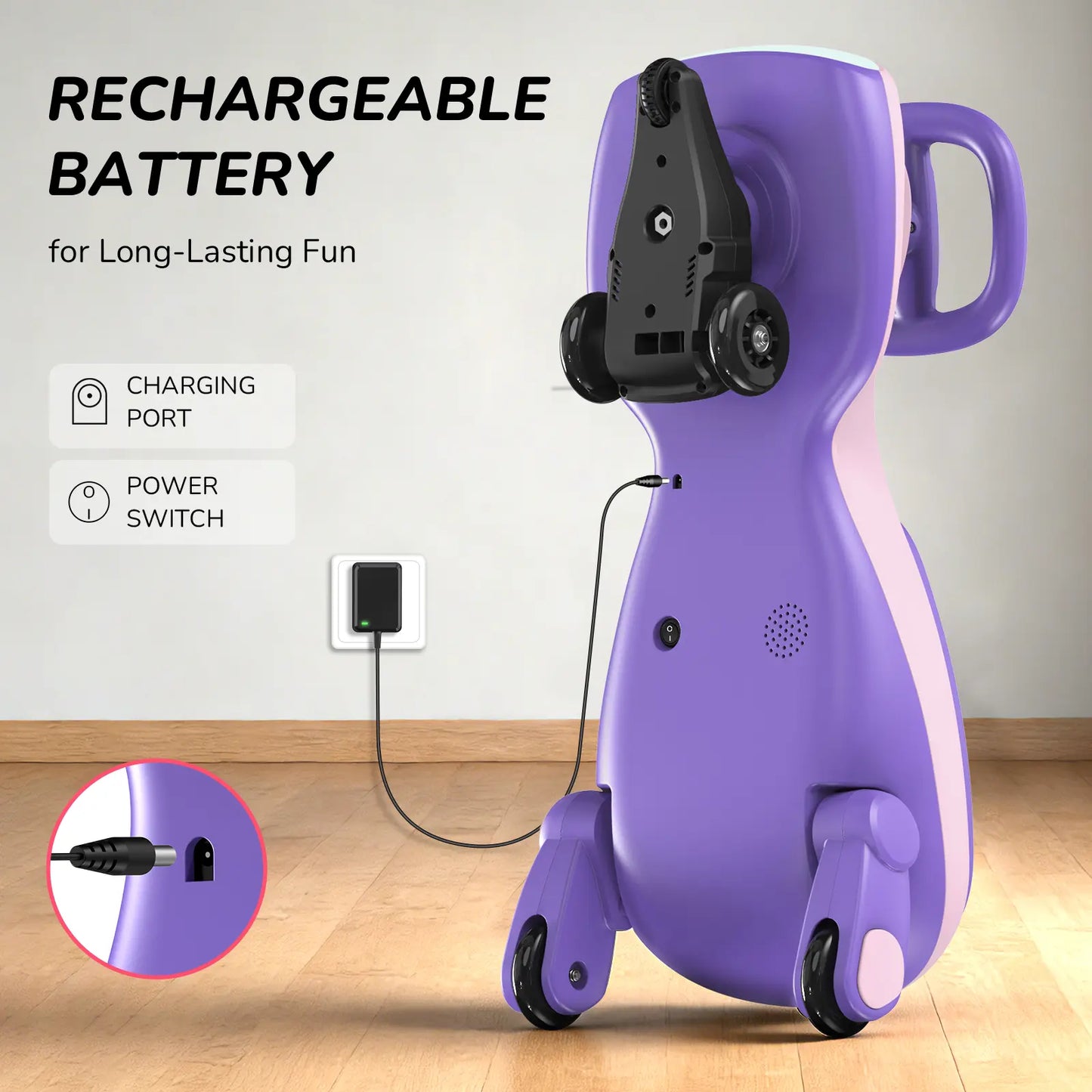 SmartGlow 2-in-1 Electric Wiggle Ride