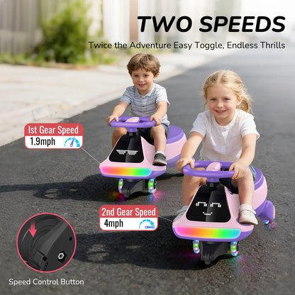 SmartGlow 2-in-1 Electric Wiggle Ride