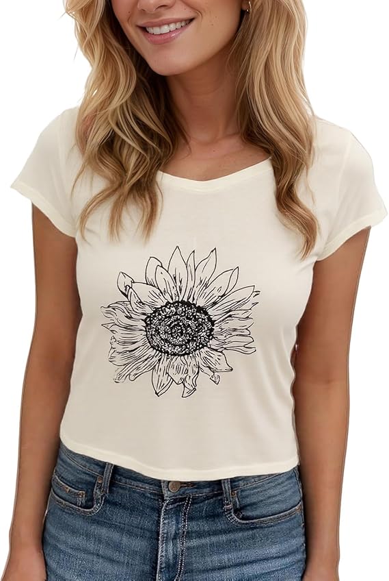 Ultra Soft Boho Floral Statement T-Shirt