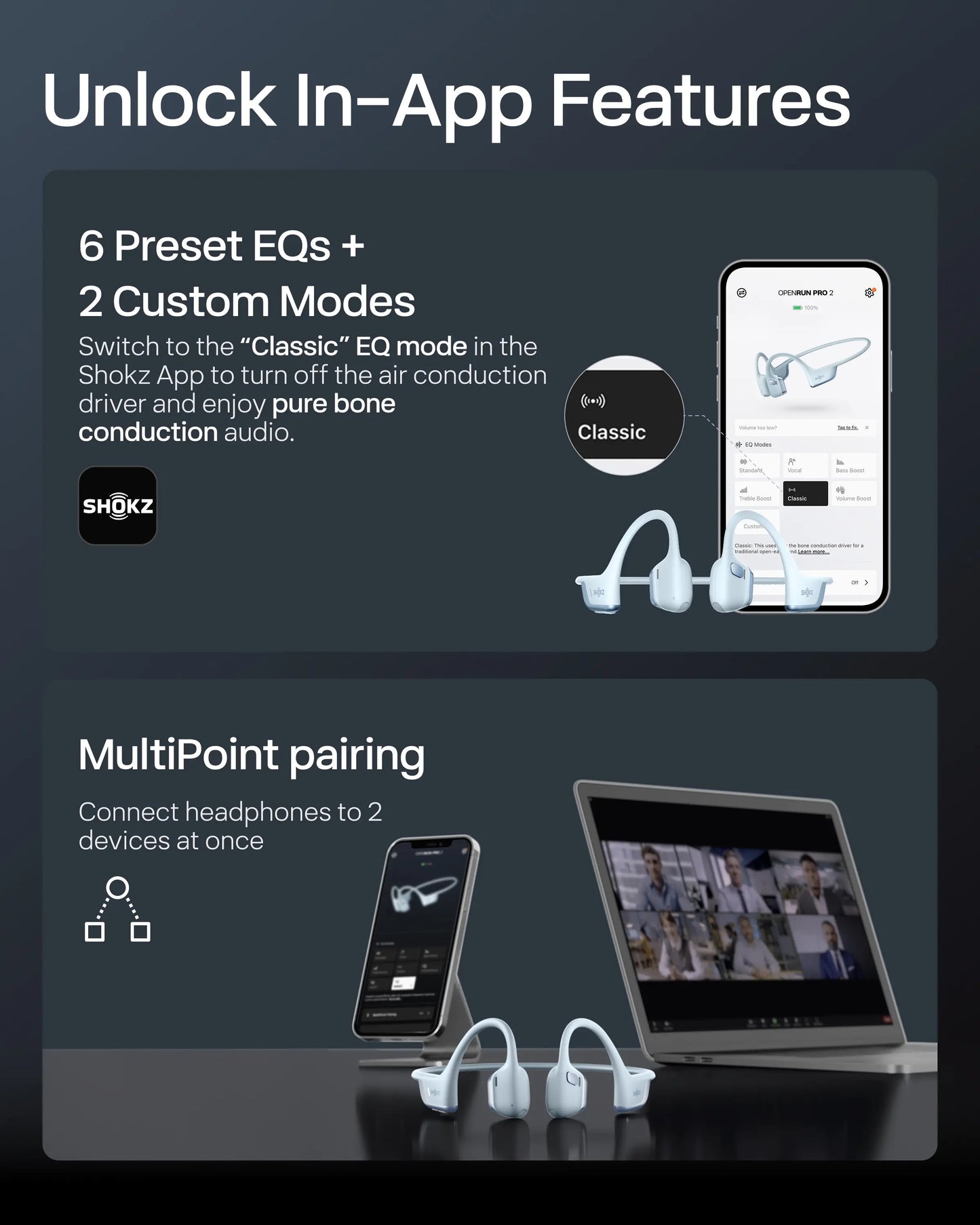 DeepBass Open-Ear Running Headphones