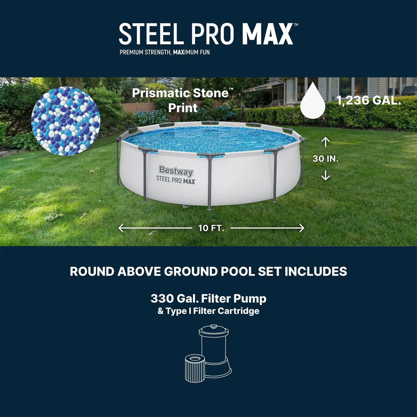 DuraFrame 10-Foot Backyard Pool Set