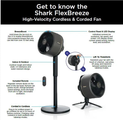 2-in-1 Cordless Misting Fan